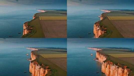 Etretat，诺曼底，海岸，海高清在线视频素材下载