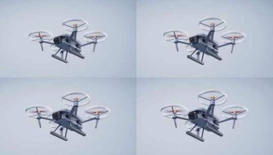 无人机飞行器科技概念三维渲染高清在线视频素材下载
