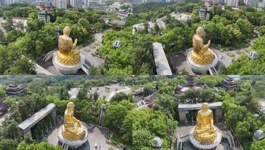 重庆华岩旅游风景区华岩寺航拍高清在线视频素材下载