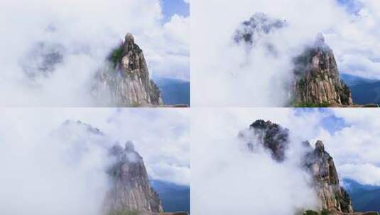 黄山天都峰云海延时高清在线视频素材下载