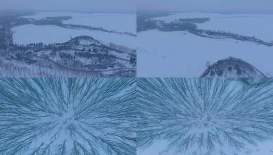 冬日蓝调公园高清在线视频素材下载