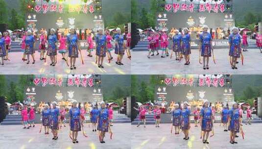 少数民族女性舞台舞蹈表演高清在线视频素材下载