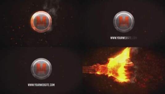 震撼火焰logo展示片场AE模板高清AE视频素材下载