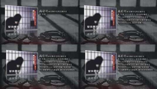 犯罪嫌疑人介绍高清AE视频素材下载