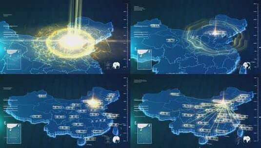 北京辐射地图高清AE视频素材下载