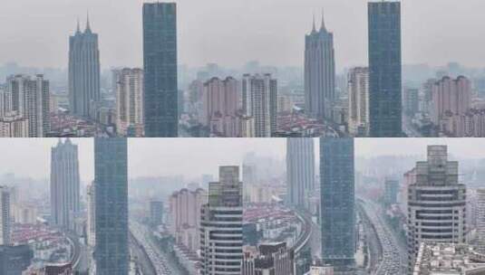 上海城市风光航拍  环球港高清在线视频素材下载