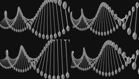 DNA双螺旋alpha通道无缝循环高清在线视频素材下载