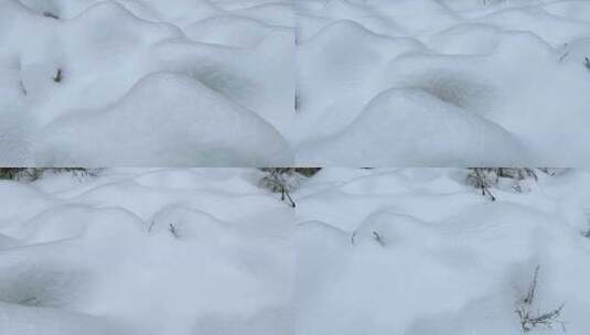 冬天的雪地晴天白色的背景高清在线视频素材下载