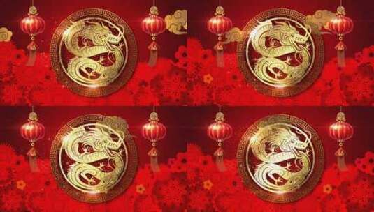 中国新年背景装饰高清在线视频素材下载