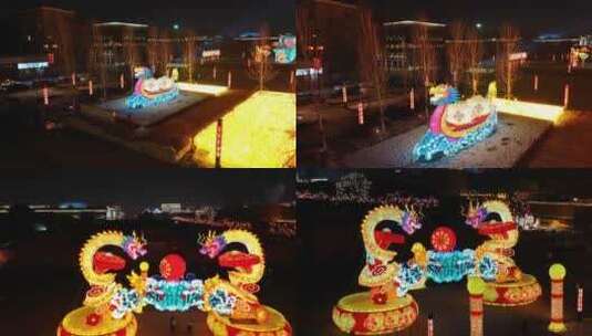 沈阳故宫中街方城灯会高清在线视频素材下载