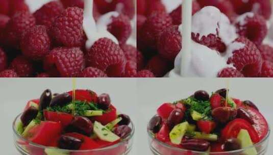 水果派水果捞水果沙拉健康高清在线视频素材下载