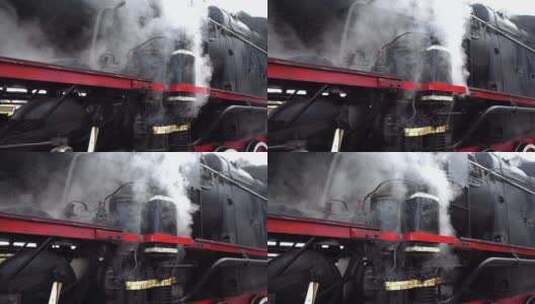 复古蒸气动力火车高清在线视频素材下载