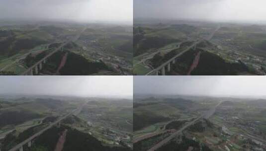 四川盆地高铁天空土地山野高清在线视频素材下载