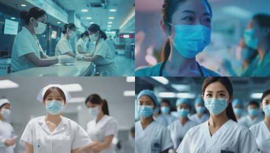 国际护士节护士工作场景4K高清在线视频素材下载