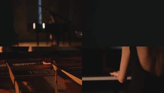 唯美弹钢琴情绪大片1高清在线视频素材下载