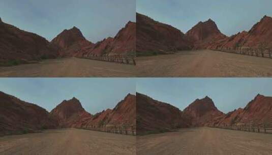 新疆库车天山神秘大峡谷高清在线视频素材下载