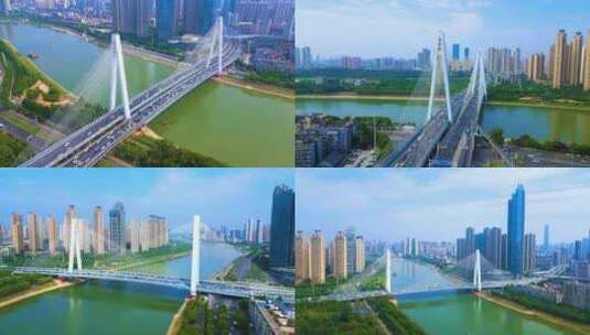 武汉月湖桥高清在线视频素材下载