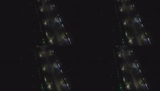俯视城市车流斜飞中间高清在线视频素材下载