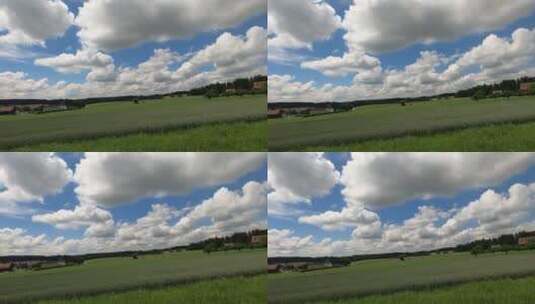 草原上空的云朵高清在线视频素材下载