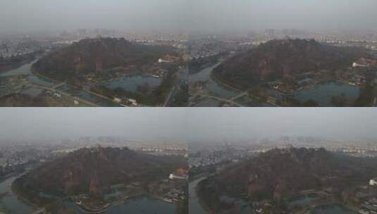 江苏昆山城市全景4K航拍LOG原素材高清在线视频素材下载