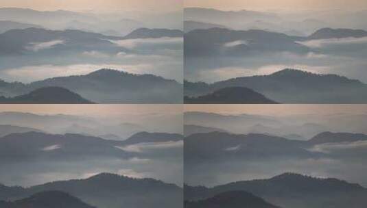 云雾缭绕的山林景观高清在线视频素材下载