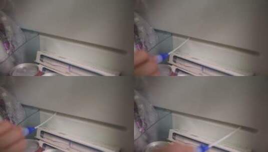 冷柜冰箱细菌滋生卫生死角采样高清在线视频素材下载