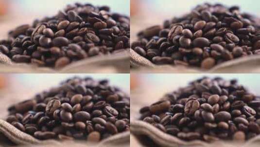 旋转的咖啡豆高清在线视频素材下载