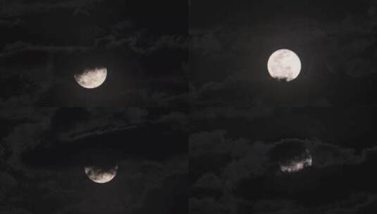 月亮升起全过程高清在线视频素材下载