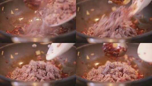 老北京炒烤肉高清在线视频素材下载