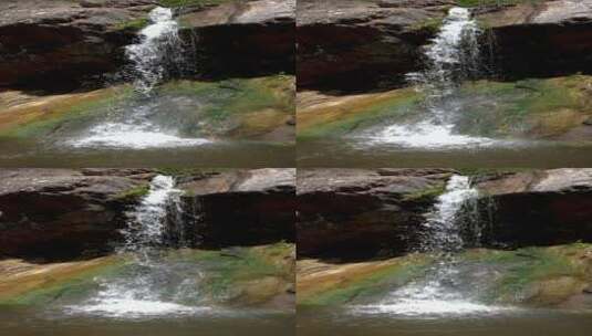 溪流升格慢镜头特写水的流动高清在线视频素材下载