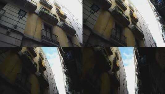 巴塞罗那的阳台高清在线视频素材下载