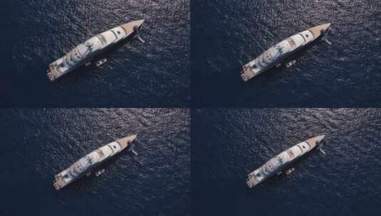 无人机拍摄豪华游艇高清在线视频素材下载