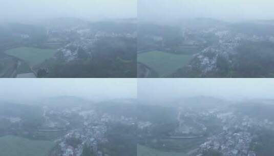 天台山国清寺建筑视频航拍高清在线视频素材下载