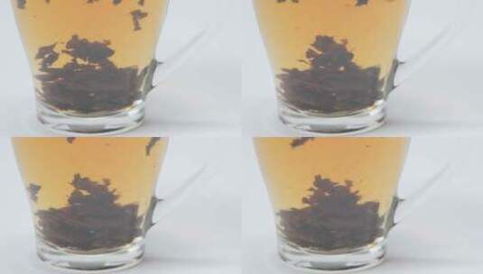 玻璃杯中的茶高清在线视频素材下载