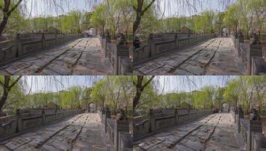 春季游客参观郑州惠济桥延时摄影高清在线视频素材下载