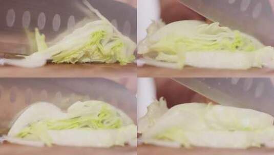 【正版素材】沙拉制作切生菜高清在线视频素材下载