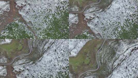 鸟瞰雪地高清在线视频素材下载