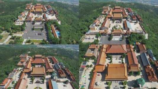 航拍山西省晋城市白马寺全景高清在线视频素材下载