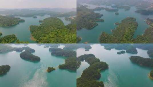 清澈的水库湖泊航拍镜头合集高清在线视频素材下载