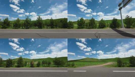 汽车窗外的风景 开车第一视角高清在线视频素材下载