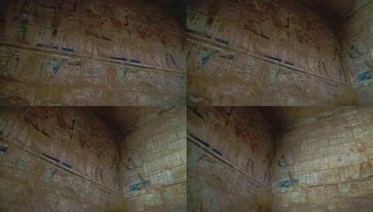 卡尔纳克神庙的彩色浮雕高清在线视频素材下载