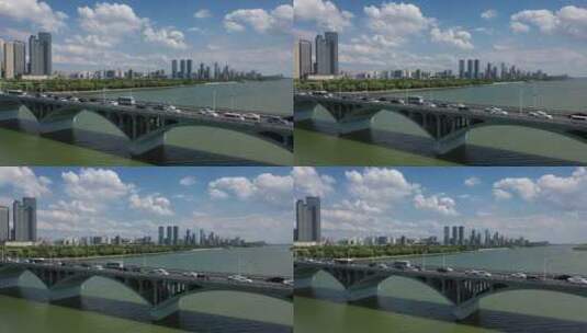 湘江风光带(橘子洲大桥)2高清在线视频素材下载