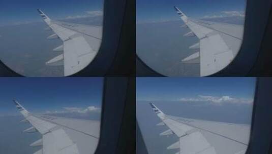从飞机上看窗外高清在线视频素材下载