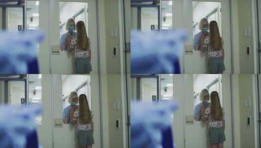 医院被隔离的女孩高清在线视频素材下载