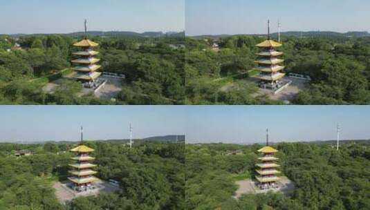 航拍湖北武汉城市高楼交通高清在线视频素材下载