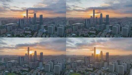 广东省东莞市城市风光延时高清在线视频素材下载