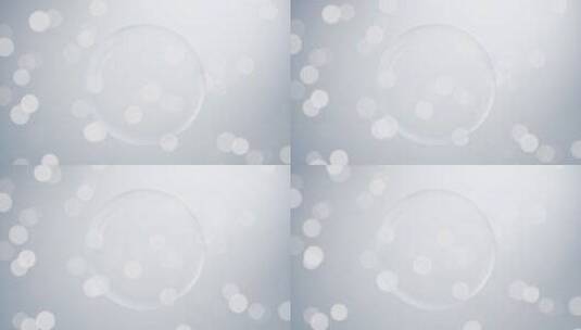 透明气泡与光斑粒子背景3D渲染高清在线视频素材下载