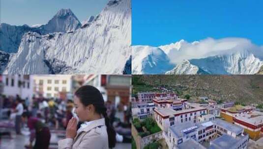 多彩西藏 人间圣地 天上西藏高清在线视频素材下载