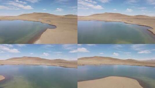 航拍高原湖泊高山风景高清在线视频素材下载