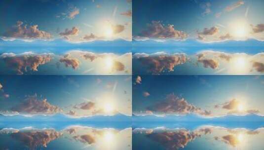 盐湖-镜面天空高清在线视频素材下载